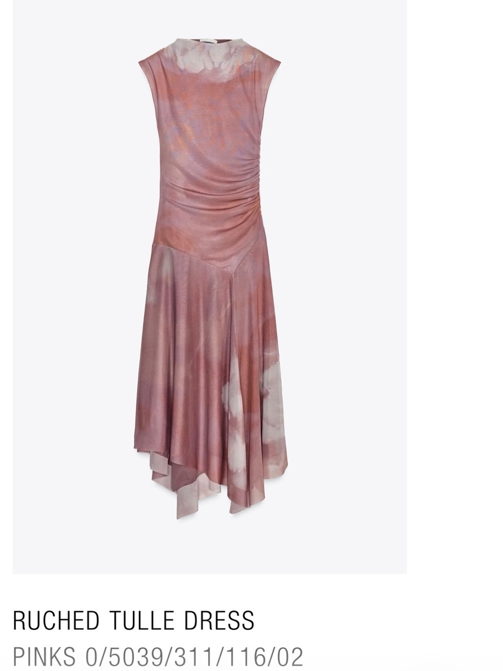 Zara Mauve Asymmetrical Slip Dress